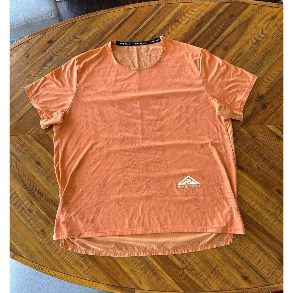 Nike Trail Dri-FIT Shirt XL Orange Running Hiking Tee